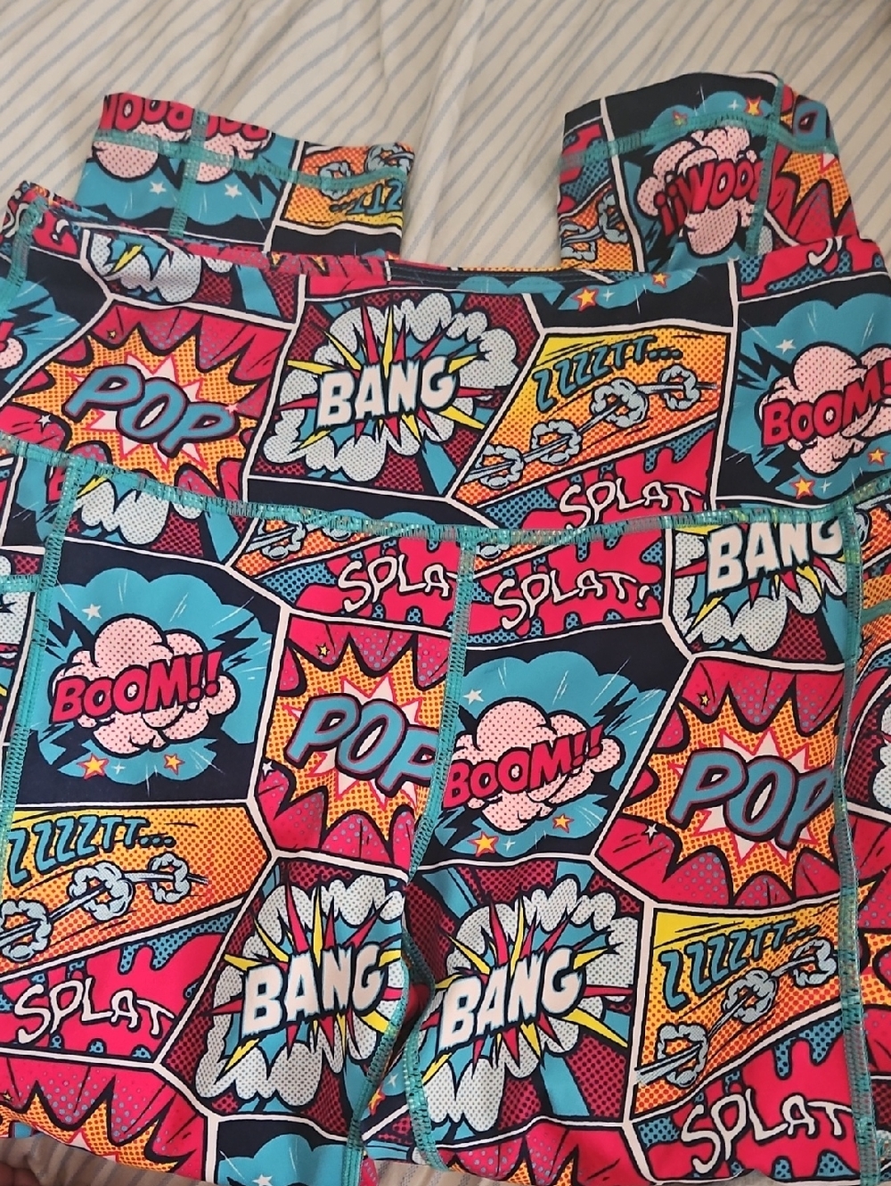 Womens  Varied Gear Comic-Print Leggings - Bright Multi